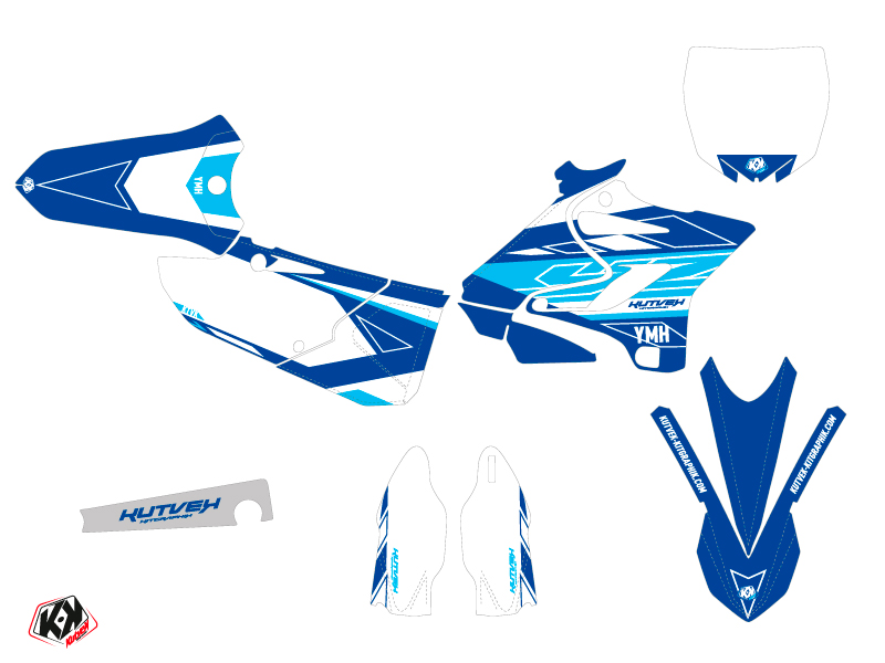 Kit Décoration Moto Cross Outline Yamaha 250 YZ Bleu KUTVEK - vue 2
