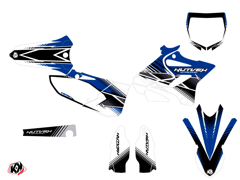 Kit décoration moto cross Stripe Yamaha 250 YZ Bleu KUTVEK - vue 2