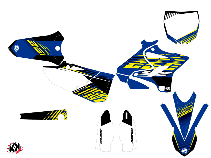 Kit Décoration Moto Cross Flow Yamaha 250 YZ Jaune KUTVEK - vue 2