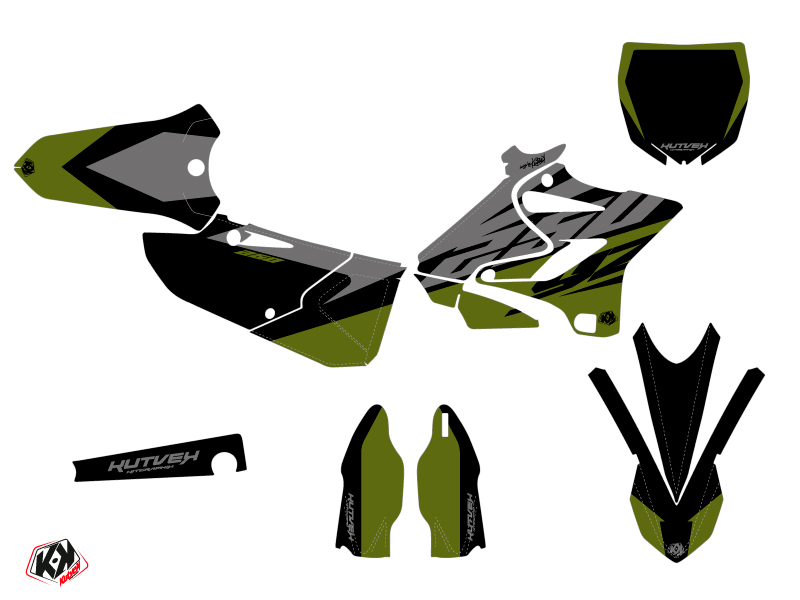 Kit de décoration motocross Skew Yamaha 250 YZ kaki KUTVEK - vue 2
