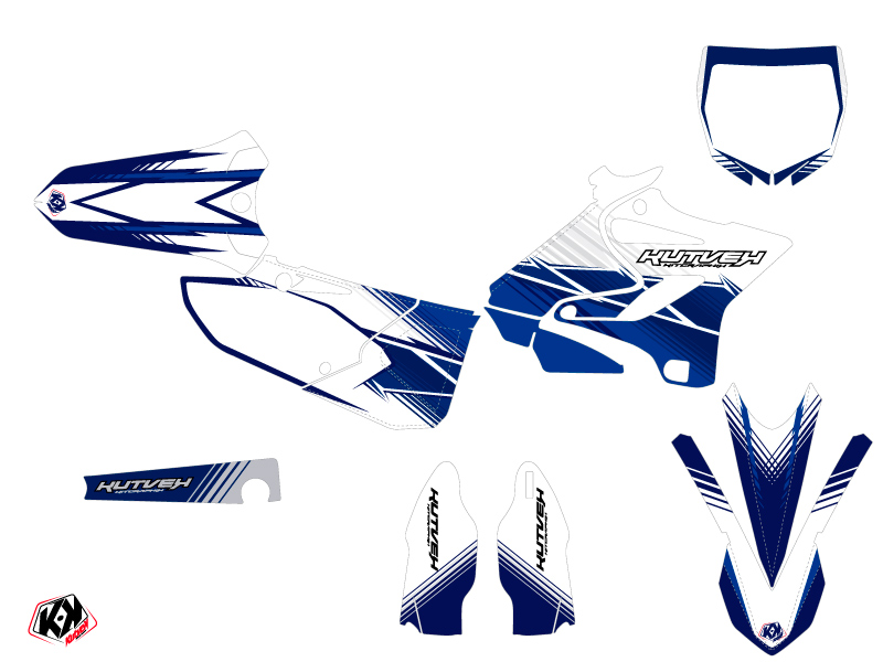 Kit Décoration Moto-Cross Stripe Yamaha 250 YZ Bleu Nuit KUTVEK - vue 2