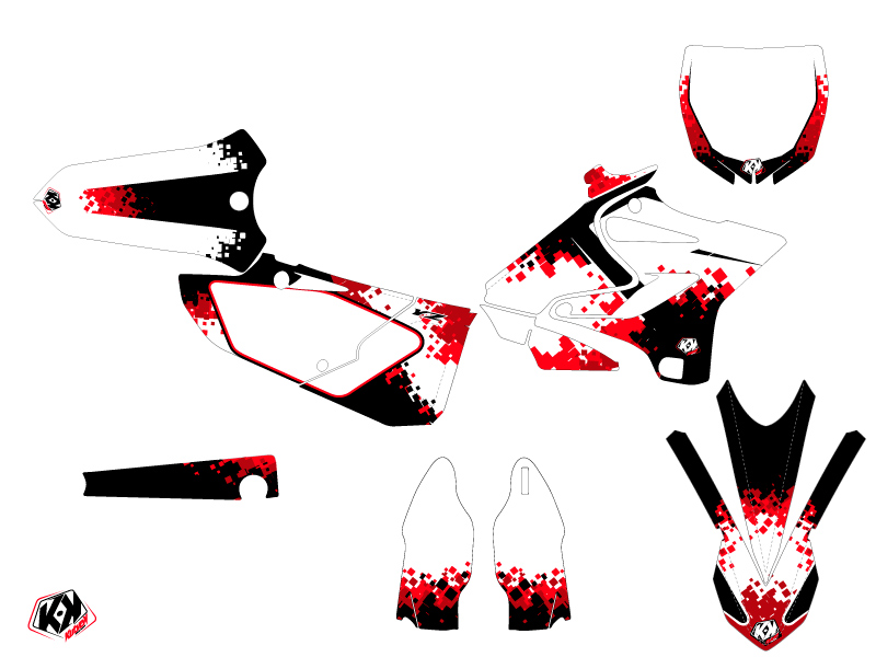 Kit de décoration Moto-cross Hangtown Yamaha 250 YZ Rouge KUTVEK - vue 2