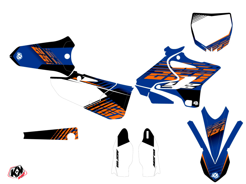 Kit décoration motocross Flow Yamaha 250 YZ Orange KUTVEK - vue 2