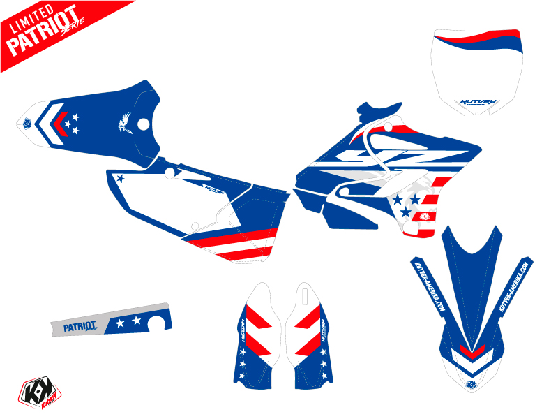 Kit Décoration Moto Cross Patriot Yamaha 250 YZ Bleu KUTVEK - vue 2