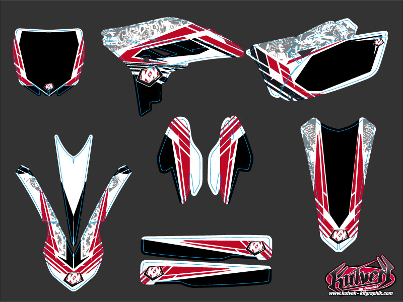 Kit de décoration moto cross Yamaha 250 YZF Spirit rouge KUTVEK - vue 2