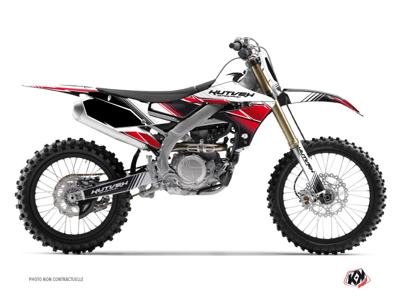 Kit de décoration Moto Cross Stripe Yamaha 250 YZF Rouge KUTVEK