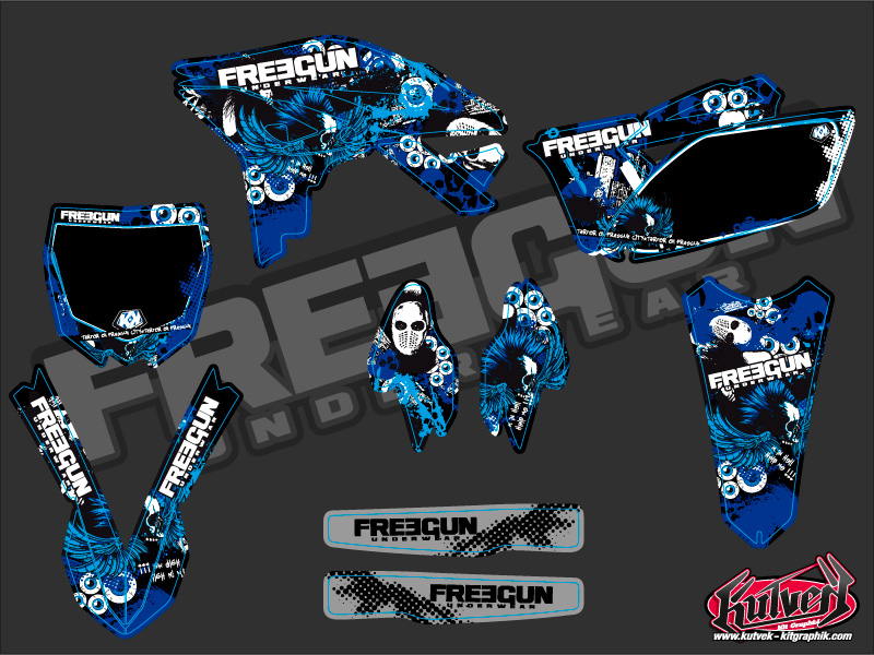Kit de décoration moto cross Freegun Yamaha 250 YZF Kutvek - vue 2