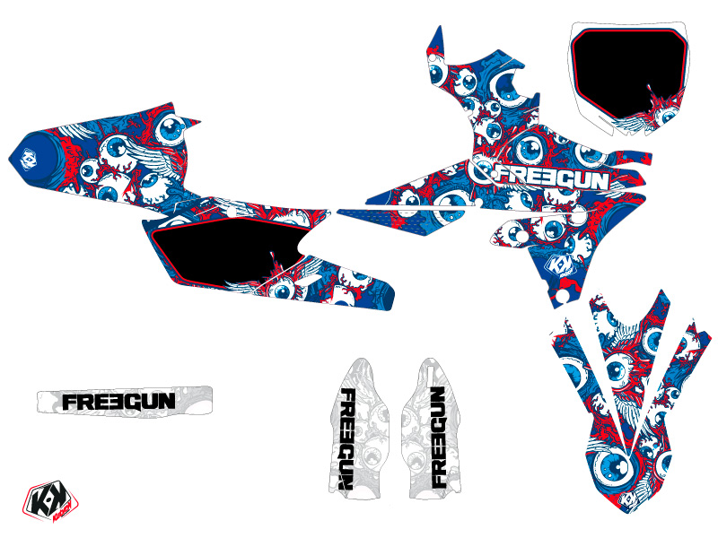 Kit Déco Moto Cross Freegun Eyed Yamaha 250 YZF Rouge - vue 2