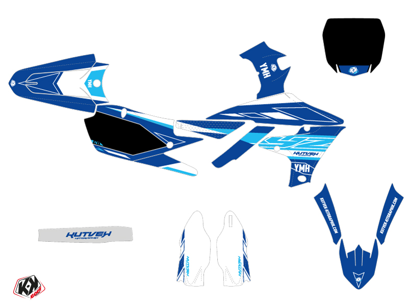 Kit plastiques décoration Yamaha YZF 250 Outline Kutvek bleu - vue 2