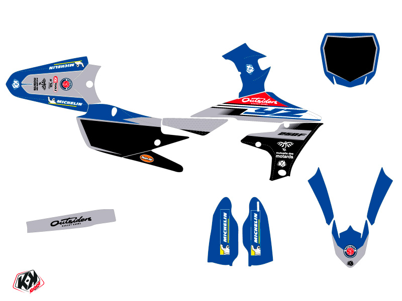 Kit décoration moto-cross réplica Team Outsiders 2020 Yamaha 250 YZF KUTVEK - vue 2