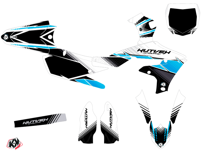 Kit déco moto cross Stripe Yamaha 250 YZF Noir KUTVEK - vue 2