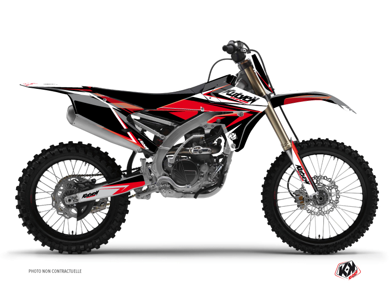 Kit décoration moto-cross KUTVEK Yamaha 250 YZF noir rouge Stage