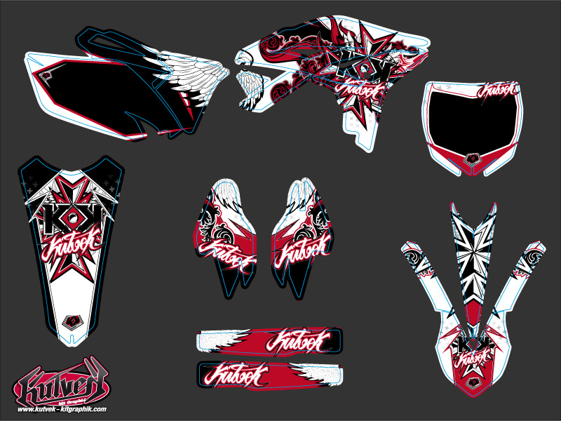 Kit Décoration Moto Cross Demon Yamaha 250 YZF KUTVEK - vue 2