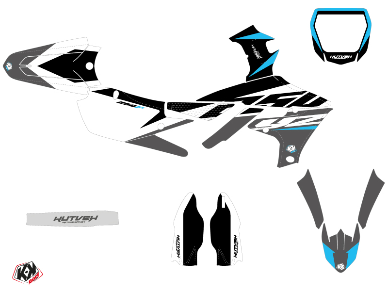 Kit Décoration Moto Cross KUTVEK Yamaha 250 YZF Gris - vue 2