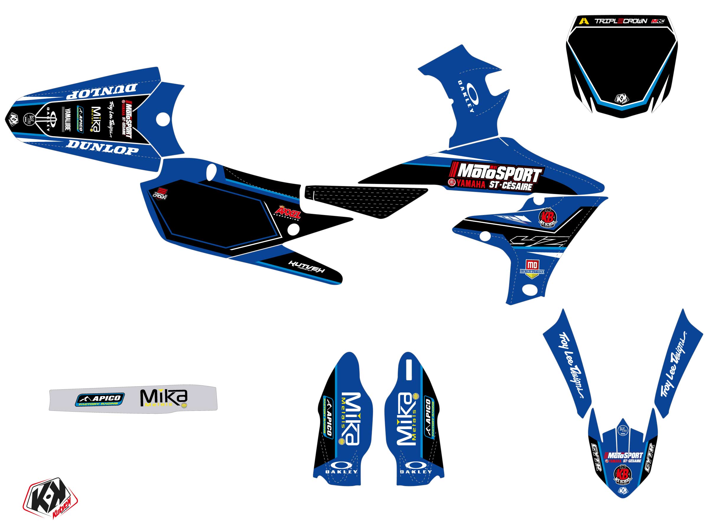 Kit plastiques motocross réplica Kaven Benoît K21 Yamaha 250 YZF - vue 2