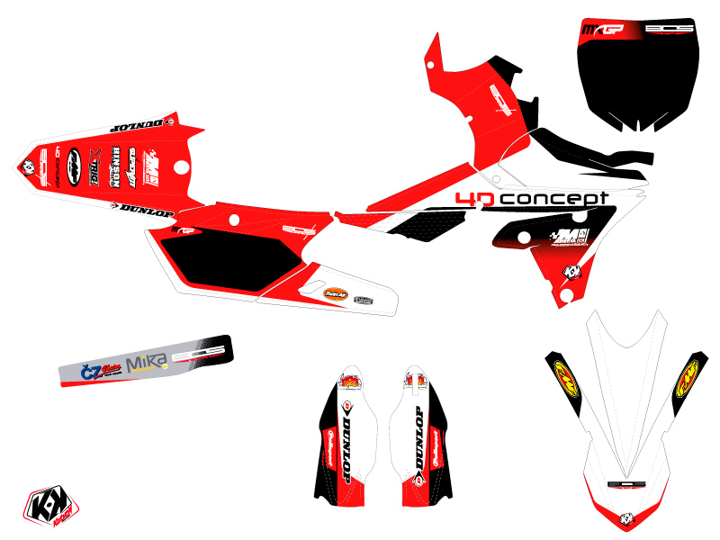 Kit Décoration Moto-Cross Réplica BOS Yamaha 250 YZF KUTVEK - vue 2