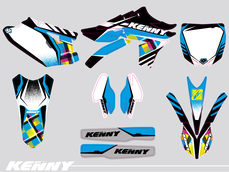 Kit de décoration moto cross Kenny Yamaha 250 YZF - vue 2