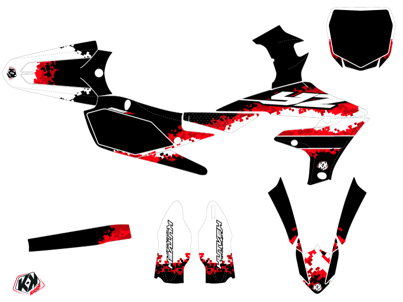 Kit plastiques cross Hangtown Yamaha 250 YZF rouge KUTVEK - vue 2