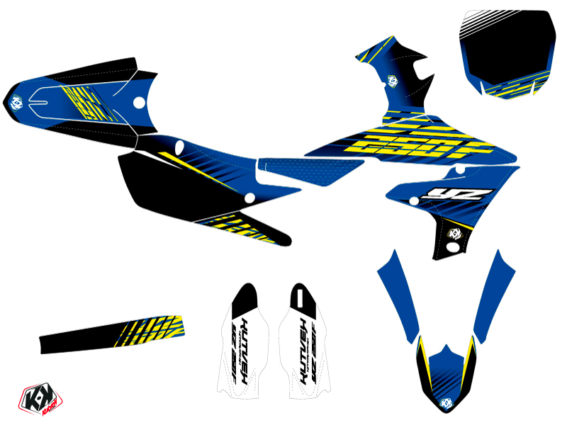 Kit Déco Moto Cross Flow Yamaha 250 YZF Jaune KUTVEK - vue 2