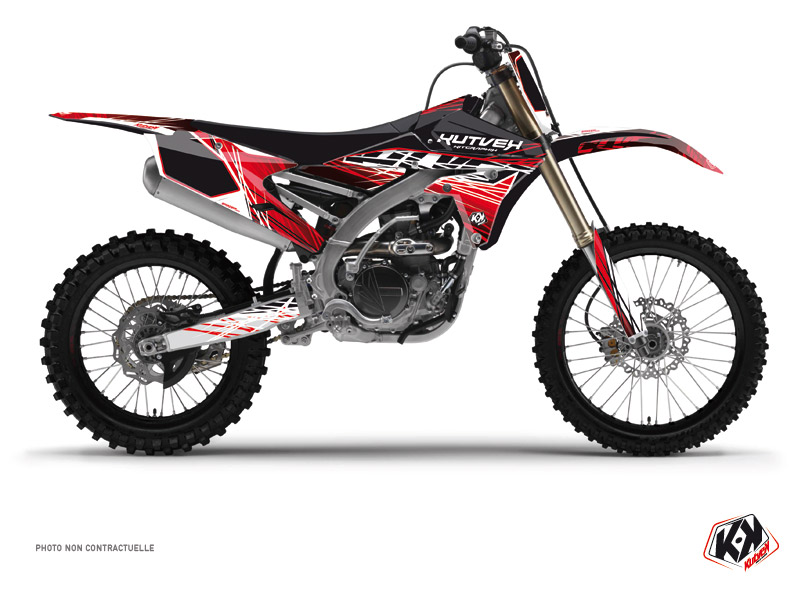 Kit Déco Moto Cross Eraser Yamaha 250 YZF Rouge Blanc KUTVEK