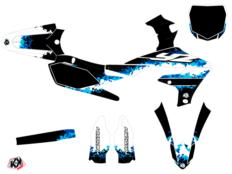 Kit plastiques Hangtown Yamaha 250 YZF bleu KUTVEK - vue 2
