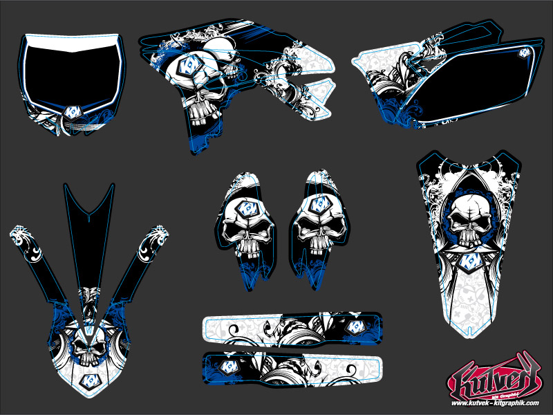 Kit décoration moto cross Trash Yamaha 250 YZF KUTVEK - vue 2