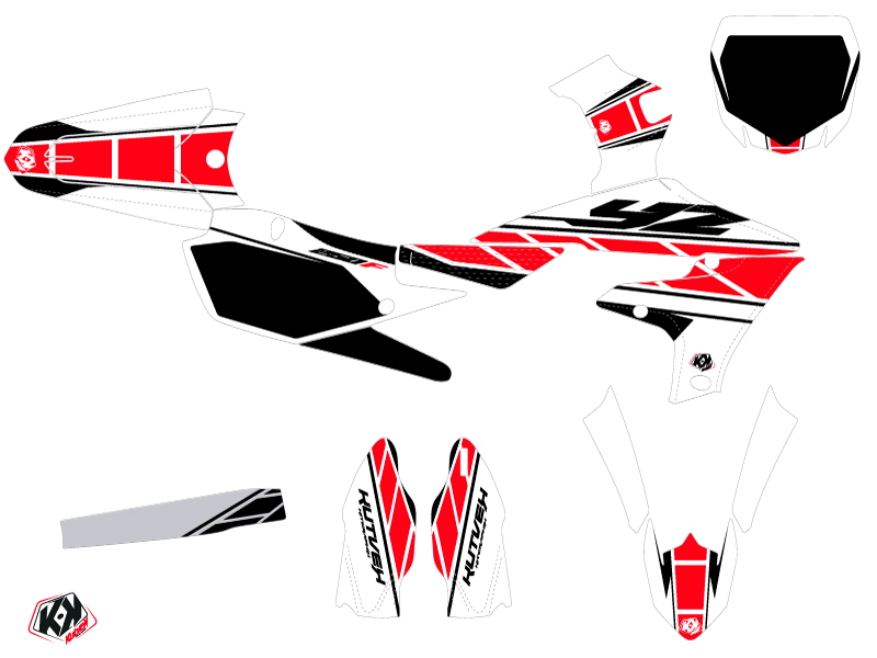 Kit décoration moto cross replica Yamaha 250 YZF rouge KUTVEK - vue 2