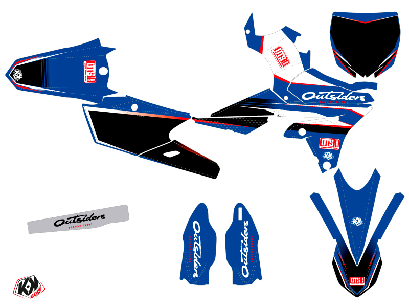 Kit Décoration Moto Cross Replica Outsiders OTS Yamaha 250 YZF 2018 - vue 2