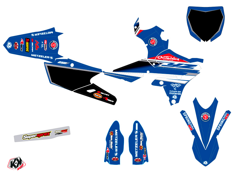 Kit Décoration Moto Cross Replica Team Outsiders Yamaha 250 YZF 2018 KUTVEK - vue 2