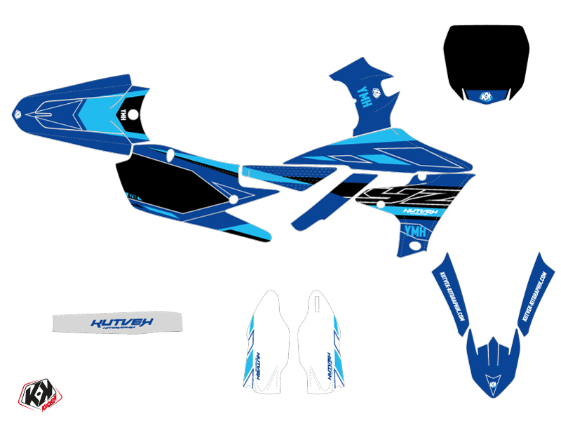 Kit Décoration Moto Cross Outline Yamaha 250 YZF Cyan KUTVEK - vue 2