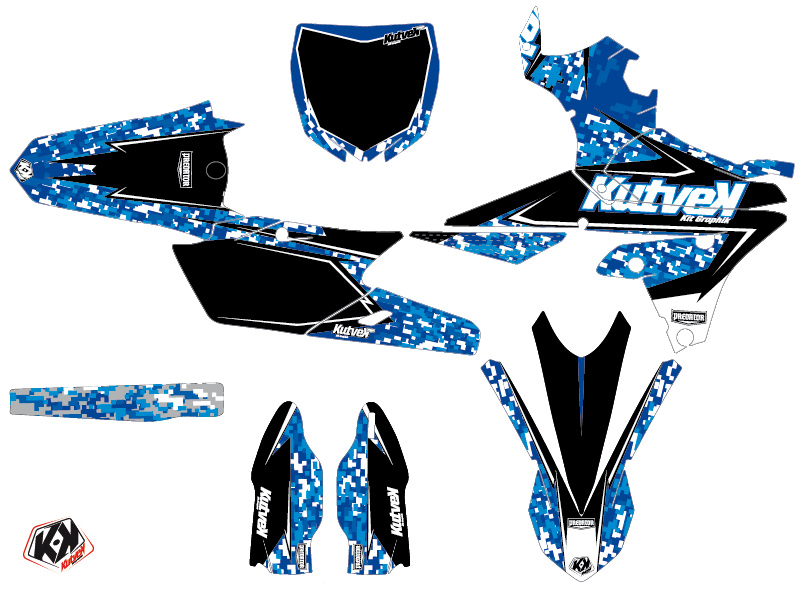 Kit Décoration Moto Cross Predator Yamaha 250 YZF Bleu KUTVEK - vue 2