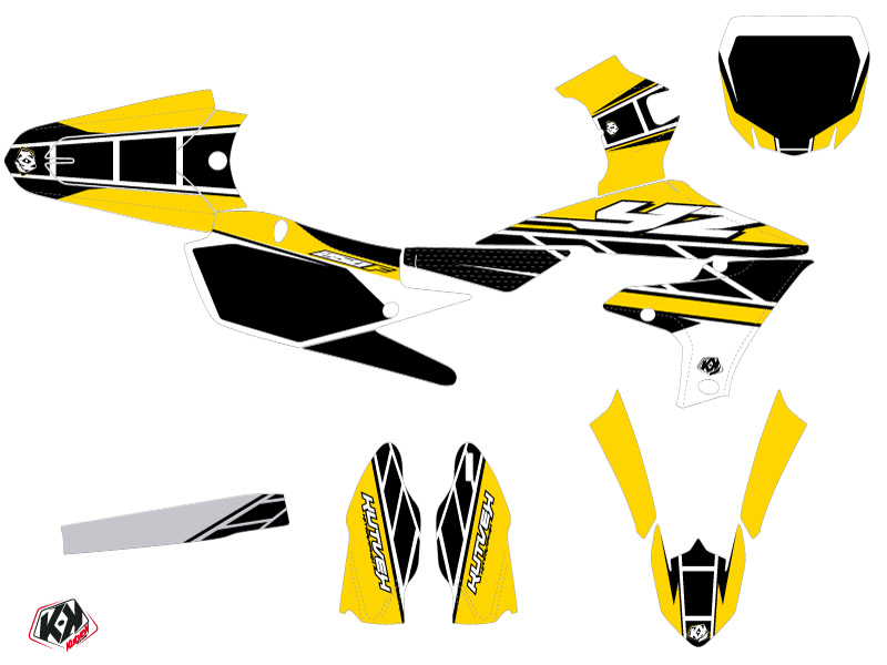 Kit plastiques décoration réplica Yamaha 250 YZF jaune Kutvek - vue 2