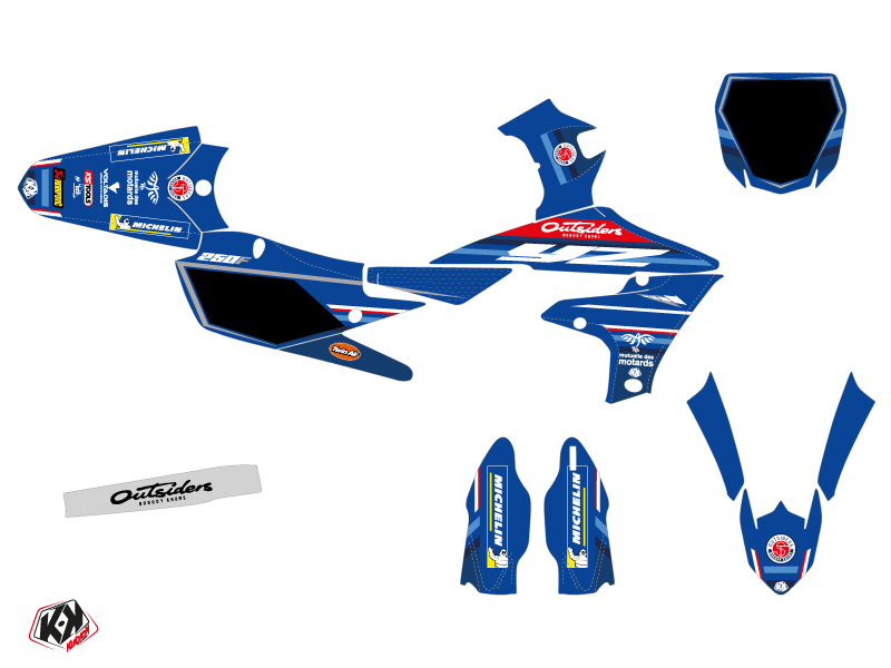 Kit déco moto-cross réplica Team Outsiders K21 Yamaha 250 YZF KUTVEK - vue 2