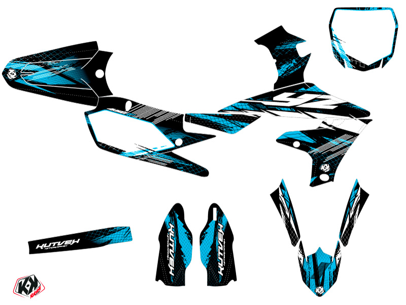 Kit Déco Moto Cross Techno Yamaha 450 YZF Bleu KUTVEK - vue 2