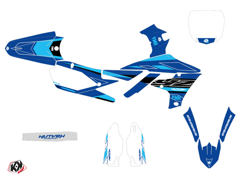 Kit Décoration Moto Cross Outline Yamaha 450 YZF Cyan KUTVEK - vue 2