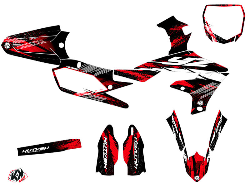 Kit Décoration Moto Cross Techno Yamaha 450 YZF Rouge KUTVEK - vue 2