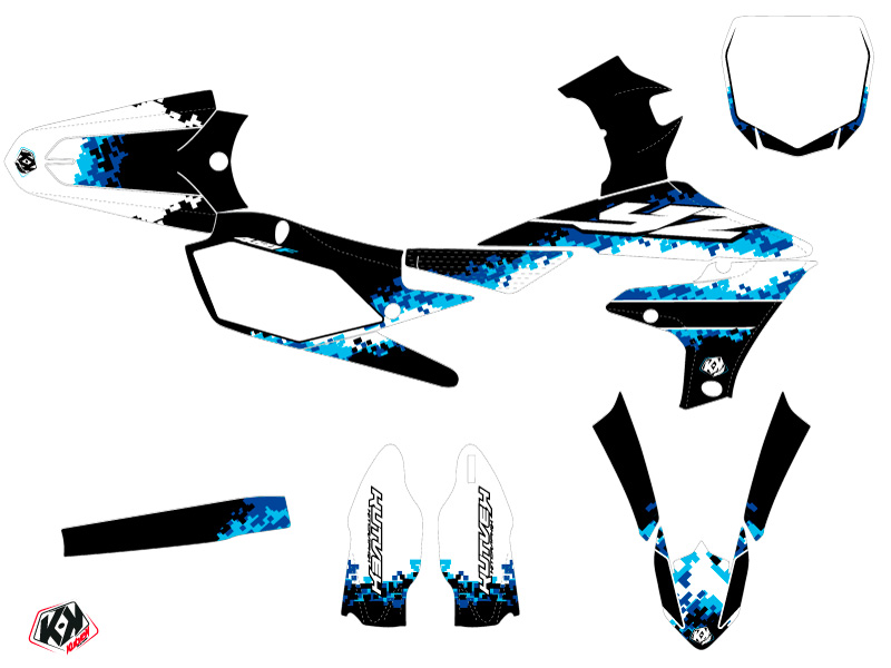 Kit décoration moto cross Hangtown Yamaha YZF 450 Bleu KUTVEK - vue 2