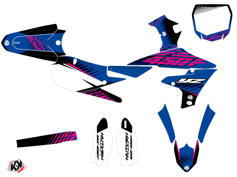 Kit déco moto cross Flow Yamaha 450 YZF Rose KUTVEK - vue 2