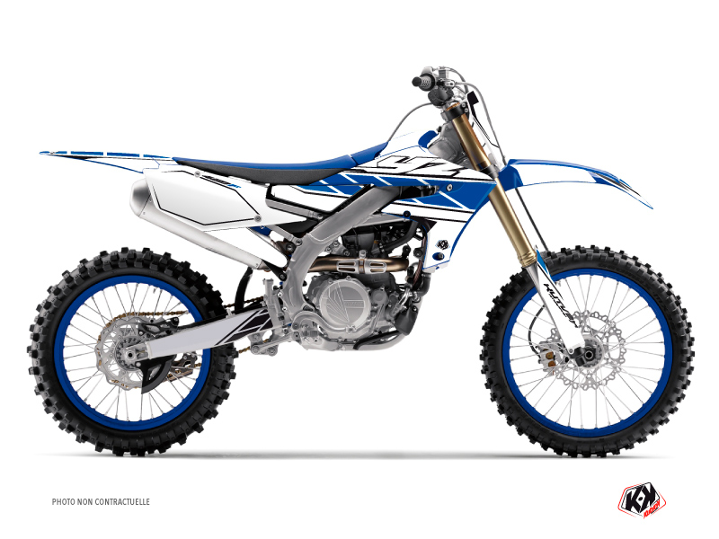 Kit Déco Moto Cross Réplica Yamaha 450 YZF Blanc Bleu KUTVEK