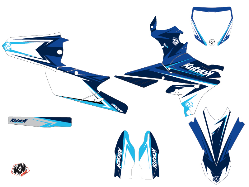 Kit décoration moto cross Stage Yamaha 450 YZF Bleu KUTVEK - vue 2
