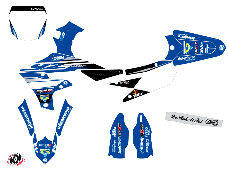 Kit de plastiques de décoration Replica Potisek Yamaha YZF 450 2018-2019 - vue 2