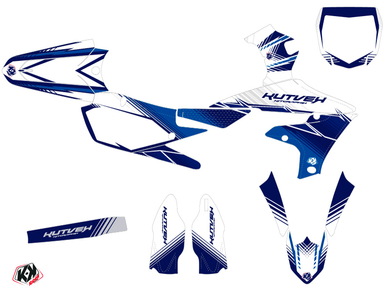 Kit décoration motocross Yamaha 450 YZF Kutvek Stripe Bleu Nuit - vue 2