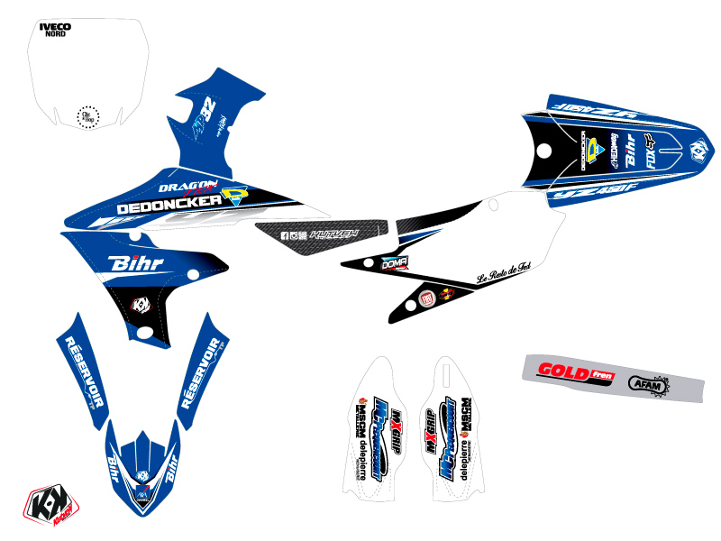 Kit décoration Moto Cross Replica Potisek Yamaha 450 YZF 2017-2018 KUTVEK - vue 2