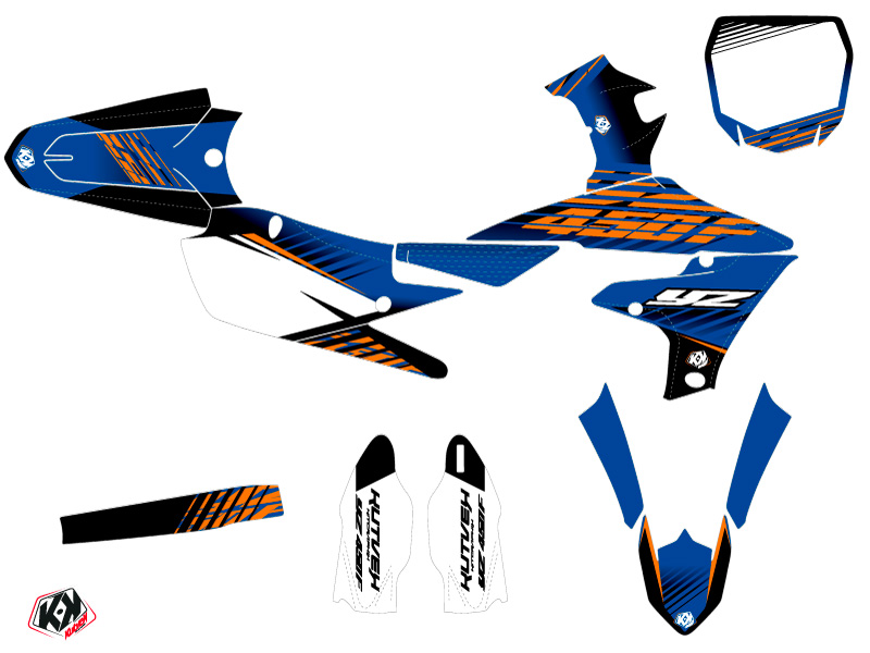 Kit déco moto-cross Flow Yamaha 450 YZF Orange KUTVEK - vue 2