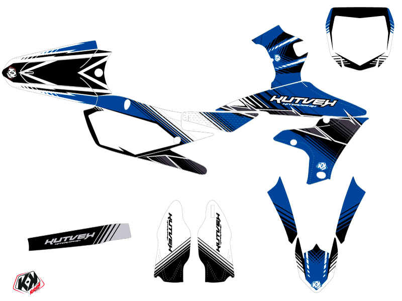 Kit Déco Moto Cross Stripe Yamaha 450 YZF Bleu KUTVEK - vue 2