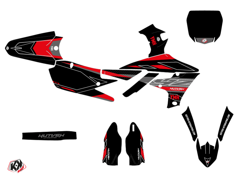 Kit plastiques décoration motocross Yamaha 450 YZF Outline rouge KUTVEK - vue 2