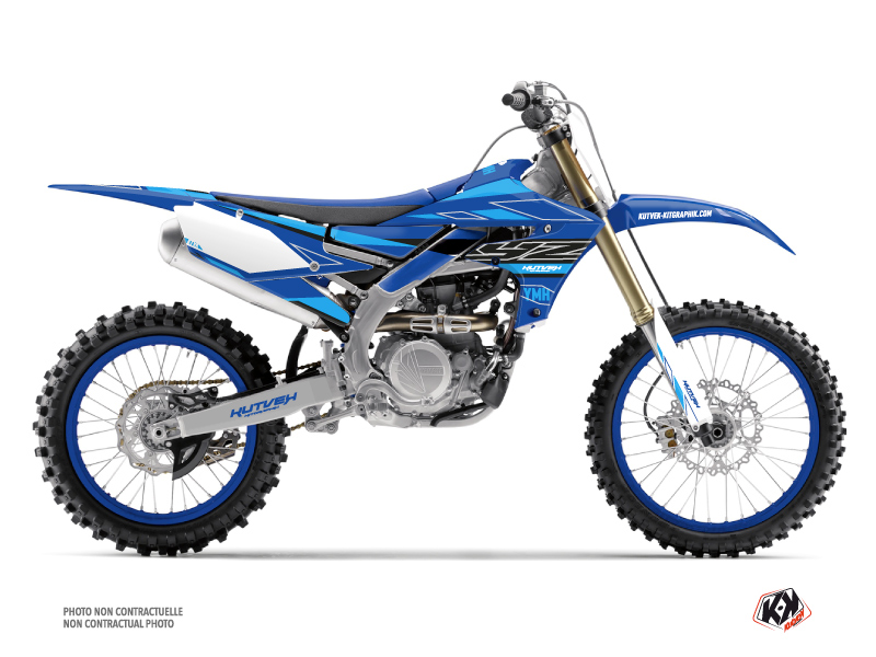 Kit décoration moto cross Yamaha 450 YZF Outline Cyan KUTVEK