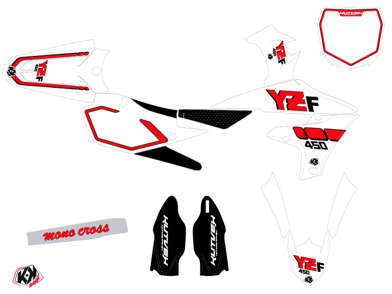 Kit Déco Moto Cross Vintage Yamaha 450 YZF Rouge KUTVEK - vue 2