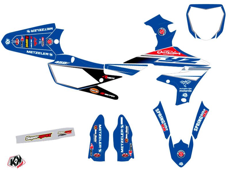 Kit Déco Moto Cross Replica Team Outsiders Yamaha 450 YZF 2018 KUTVEK - vue 2
