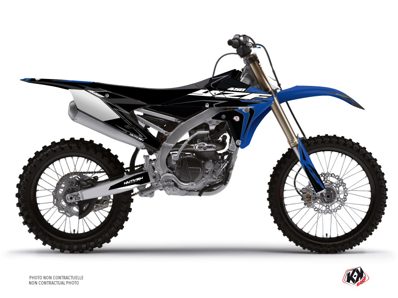 Kit plastiques Deco Moto Cross Halftone Yamaha 450 YZF Noir Bleu KUTVEK
